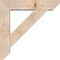 Ekena Millwork Traditional Slat Smooth Bracket w/ Offset Brace, Douglas Fir, 7 1/2"W x 34"D x 34"H BKT0806X34X34TRA06SDF - alternate 2